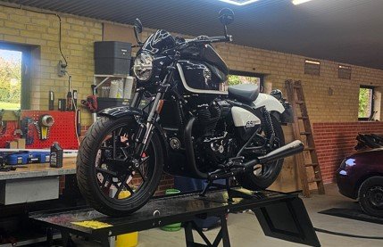 Motorcykel til service